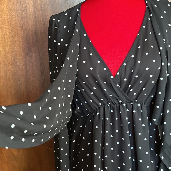 Polka Dot Babydoll Blouse ASOS 8 - Picture 5 of 11